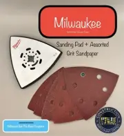 Milwaukee 3-1/2" Sanding Backing Pad With Assorted Variety of Sandpaper Set