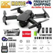 Drone E88 4K HD & Wifi FPV Foldable Dual Camera RC Quadcopter w 2/3 Battery Bag
