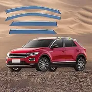 4Pcs Car Wind Deflectors for Volkswagen T-ROC Mk1-A11 2018 2019 2020 2021 2022 2023, Side Window Ventilated Visors Rain Deflector