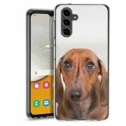 For Samsung Galaxy A13/A12 5G clear TPU Case Cover+Glass(doxie dachshund)