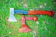 Handmade Viking Axe Carbon Steel Norse Rosewood Handle Camping - Free Engraving