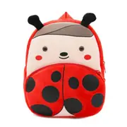 ANYKIDZ 3D Red Ladybug Kids School Backpack Cute Cartoon Animal Style Children Toddler Plush Bag Perfect Accessories For Boys and Girls
