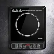 Devanti Induction Cooktop, Ceramic Glass Portable Cookware Cooker Super Powerful Electric Stove Plate Home Kitchen Appliance, with 6 Cooking Modes High Speed Heating Black