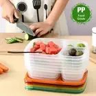 7 Pcs Food Containers 800ml/30oz Food Boxes with 3 Compartments toKYo