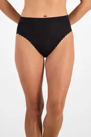 Berlei Barely There Lace Full Brief Underwear - Black, Size: 14