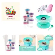 BB1000-S Cotton Candy Machine, with 3-11oz. Jars of Cherry, Grape, Blue Raspb...