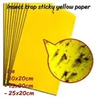 Yellow Sticky papers Insect Trap Catcher Killer Fly Aphids Wasp