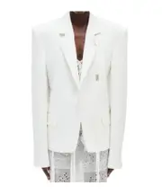 Ann Demeulemeester Susa Anglaise Broderie Blazer IT40 natural white