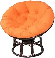 Outdoor Egg Chair Cushion Round Seat Cushions for Garden Swing Cradle Hammock Rocking Hanging Chair Replacement Cushion for Outdoor Basket Chair (Orange 35.4 inch)