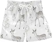 [Caihoyu] Little Boys Swim Trunks Teens Board Shorts Lightweight Teens Beach Shorts Beach Swimming