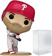POP MLB: Bryce Harper Funko Vinyl Figure (Bundled with Compatible Box Protector Case), Multicolor, 3.75 inches