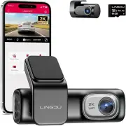 LINGDU D200 2K Dash Cam Front and Rear Built-in GPS WI-FI 0.96" LCD ScreenCamera