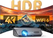 Projector 4K with Android TV Apps, 1200 ANSI Lumen Auto Focus Ultra HD Smart Pro