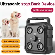 4 Channel Ultrasonic Dog Anti Bark Device Safe Harmless Type-C AI Intelligent Stop Bark Soundwave Pet Training Barking Control Aid