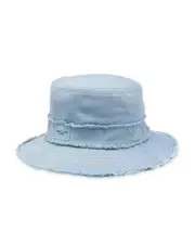 rag & bone Addison Cruise Canvas Bucket Hat Linen Blue Size M / L $165