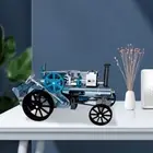 DM34 Steam Car Model Steam Engine Car Kit Steam Automobile Unassembled Toy pe66