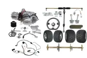 810mm Rear Axle Kit 11x7.10-5 10x4.50-5 5" Wheels + 125cc Engine Motor Go kart