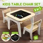 Kidbot Table and Chair Set Childrens Kids Activity Play Centre Wooden Study Desk