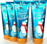 Bath Body Works FROSTED COCONUT SNOWBALL Ultra Shea Body Cream, 8 oz, NEW x 4