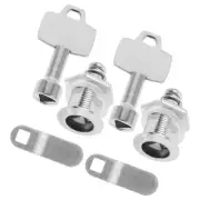 2 Set Triangle Lock Keys For Trash Can Metal For Community Bin And