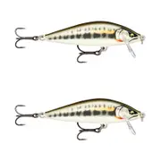 2x Rapala 5.5cm Countdown Sinking Hardbody Balsa Fishing Lures - Gilded Minnow