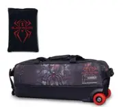 Hammer Black WIDOW 3 Ball Tote Bowling Bag with Tow Wheels & Matching Grip Sack