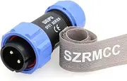 SZRMCC SP21 Power Supply Connector 2 Pin Male 12V 30A Circular Aviation Connector Plug IP68 Waterproof Industrial for BLUETTI AC200MAX Solar Power Station