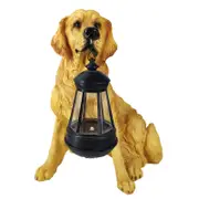 Solar Garden Lights Outdoor Dog Statue Solar Night Light -Yellow