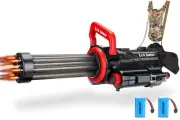 Most Powerful Gatling Submachine Electric Water Gun with 3000ml Backpack Tank...