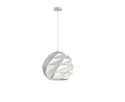CLA LIGHTING Origami Interior Dome Carved Pendant Light - Matte White - 320mm