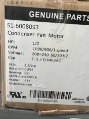 YORK S1-6008093 1/2 HP 1090 RPM 208-230 VOLT 1 PHASE CONDENSER FAN MOTOR
