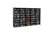 Black DIY Cube Shoe Cabinet Rack Storage Stackable Organiser 5 Column 8 Row