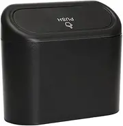 Alipis 1pc Car Trash Can Garbage Can Car Trash Bin Black Plastic Abs