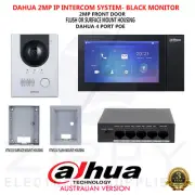 Dahua Full HD IP Intercom Kit with 7″ Screen Black,2MP Doorstation,POE,Bracket