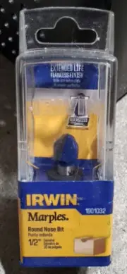 *NEW* Irwin Marples Round Nose Carving 1/2" Router Bit #1901032