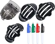 DINHEAROM 1Set Professional Golf Ball Marking Alignment Tool Portable Marker with Pens for Drawing and Improved Swing Alignment