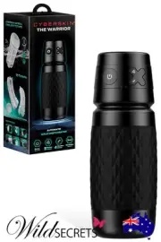 NEW CyberSkin The Warrior 9.4 inch Sucking & Vibrating Masturbator, Wild Secrets