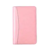 Note Book Loose-leaf Storage Bag Design Zipper Spiral Bound A6 Writing Journal Notebook Office Supplies -Pink