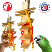 Bonka Bird Toys 3900 Natural Chewy Chain Climber Medium Bird Toy Conures Quaker