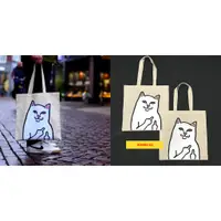 在飛比找蝦皮購物優惠-JOANNA💕RIPNDIP TOTE BAG 中指貓 手提