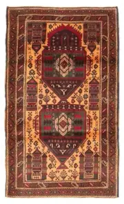 Traditional Vintage Hand-Knotted Carpet 2'9" x 4'8" Wool Area Rug