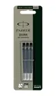Geniune Parker Quink Ink Fountain Pen Cartridges Black Refills Pack of 3