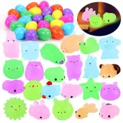 Sizonjoy 24 PCS Mochi Squishy Filled Easter Eggs Glow in The Dark Animal Squi...
