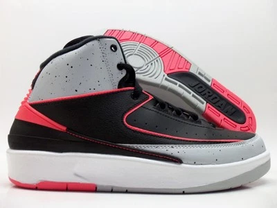 NIKE AIR JORDAN 2 RETRO (BG) BLACK/INFRARED SIZE 6Y/WOMEN'S 7.5 [395718-023]