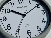 New! Genuine Sterling & Noble 9" Wall Clock White Face Battery Operated