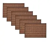Set of 6 Streak Bamboo Table Placemats 30 x 45cm