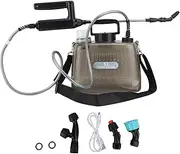 Electric Sprayer Portable 5L 2000mAh Battery Powered Automatic with 4 Nozzles Electric Weed Sprayer for Car Washing Garden (Gris)