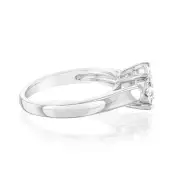 10ct White Gold 1/3 Carat Diamond Halo Solitaire Ring