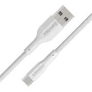 Promate XCORD-AC 2A - 480Mbps USB-A to USB-C Cable - 1m - White Super Flexible - Data & Charge [XCORD-AC.WHT]