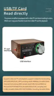 High Quality HiFi Compatible-Bluetooth 5.0 Power Class D Mini Audio Amplifier